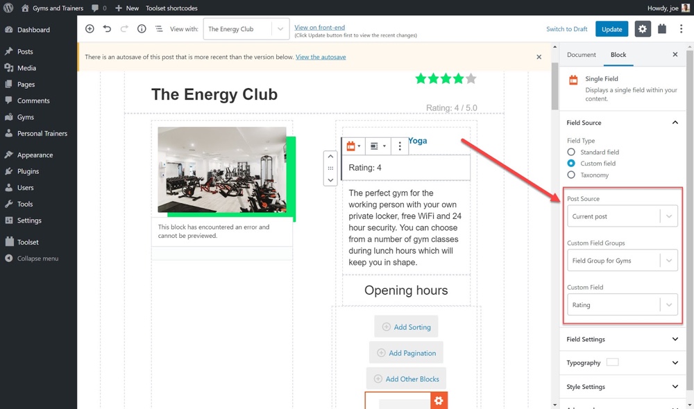 Toolset Custom Fields Post