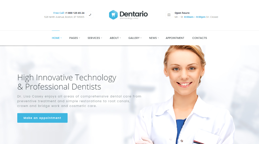 Dentario Dental WordPress Theme Dentario Dental WordPress Theme
