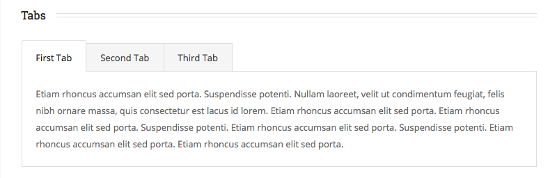 Symple Shortcodes Minimal Tabs